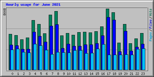 Hourly usage for June 2021