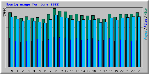 Hourly usage for June 2022