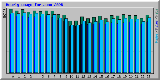 Hourly usage for June 2023