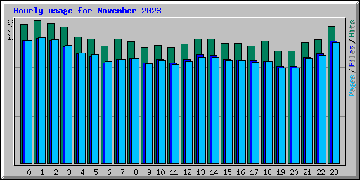 Hourly usage for November 2023