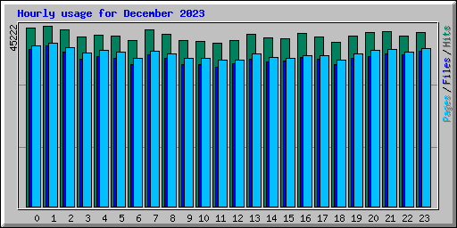 Hourly usage for December 2023