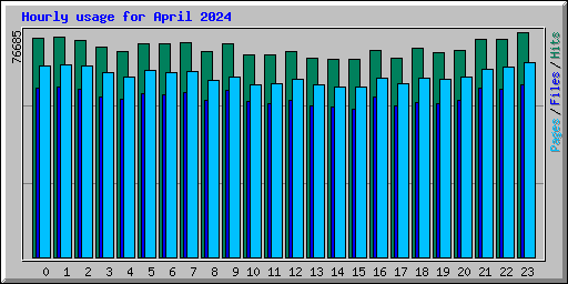 Hourly usage for April 2024